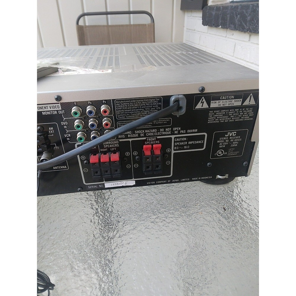 JVC RX-6042S Audio Video Bundle Control Receiver W/Remote - Picture 8 of 8